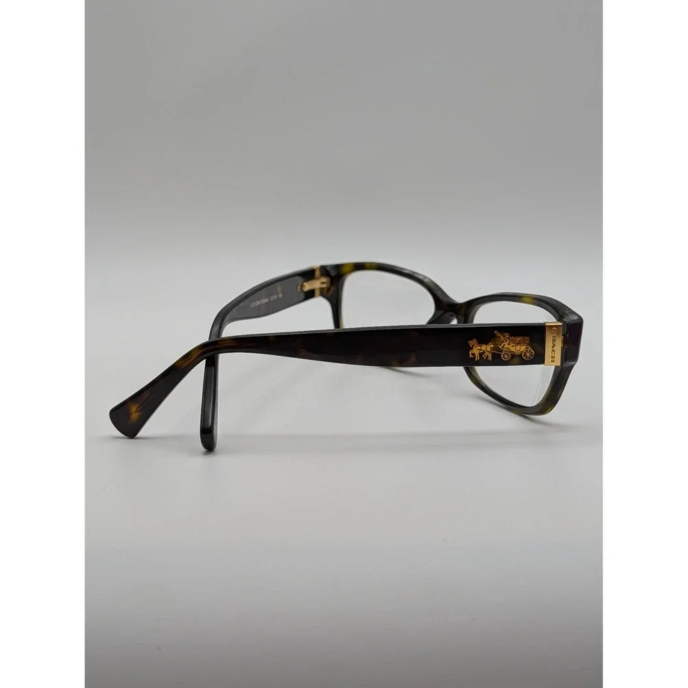 Coach HC6078 5120 Eyeglasses Dark Tortoise Gold Coach Logo 52-16-135